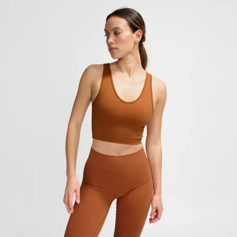 Top Femme Hmlmt Adapt Seaml- Marron Textiles223860-8144